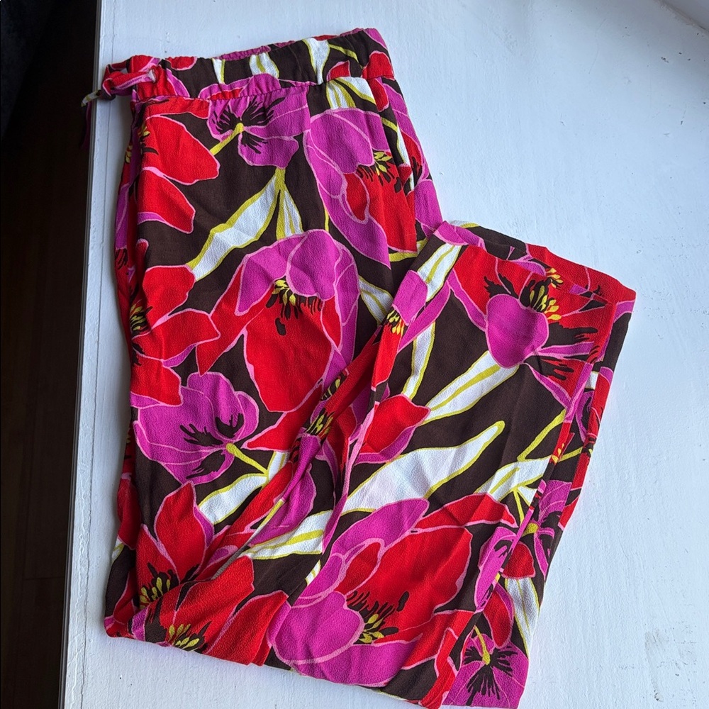 Kate Spade Vibrant Floral Print Pants